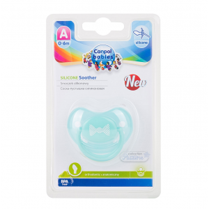 CANPOL BABIES Silicone Orthodontic Soother 0-6m PASTELOVE CAT.NO. 22/419